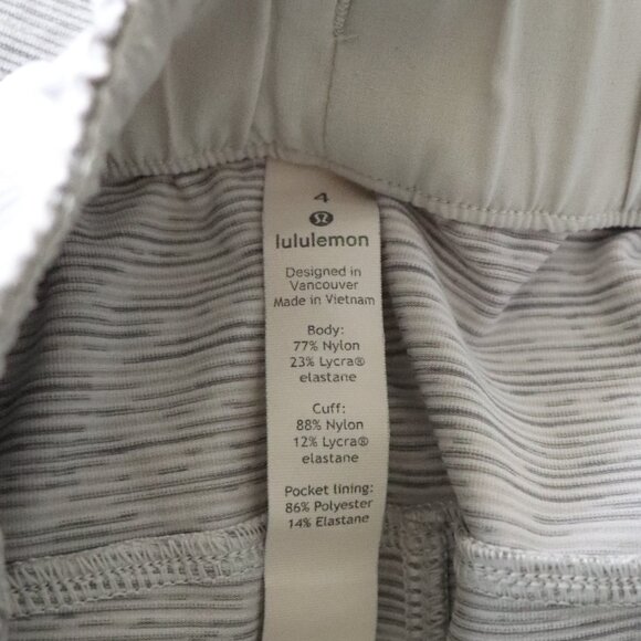 Lululemon Womens White Sz 4 On The Fly Pull On Athletic Stretch Luxtreme Joggers - Picture 13 of 14